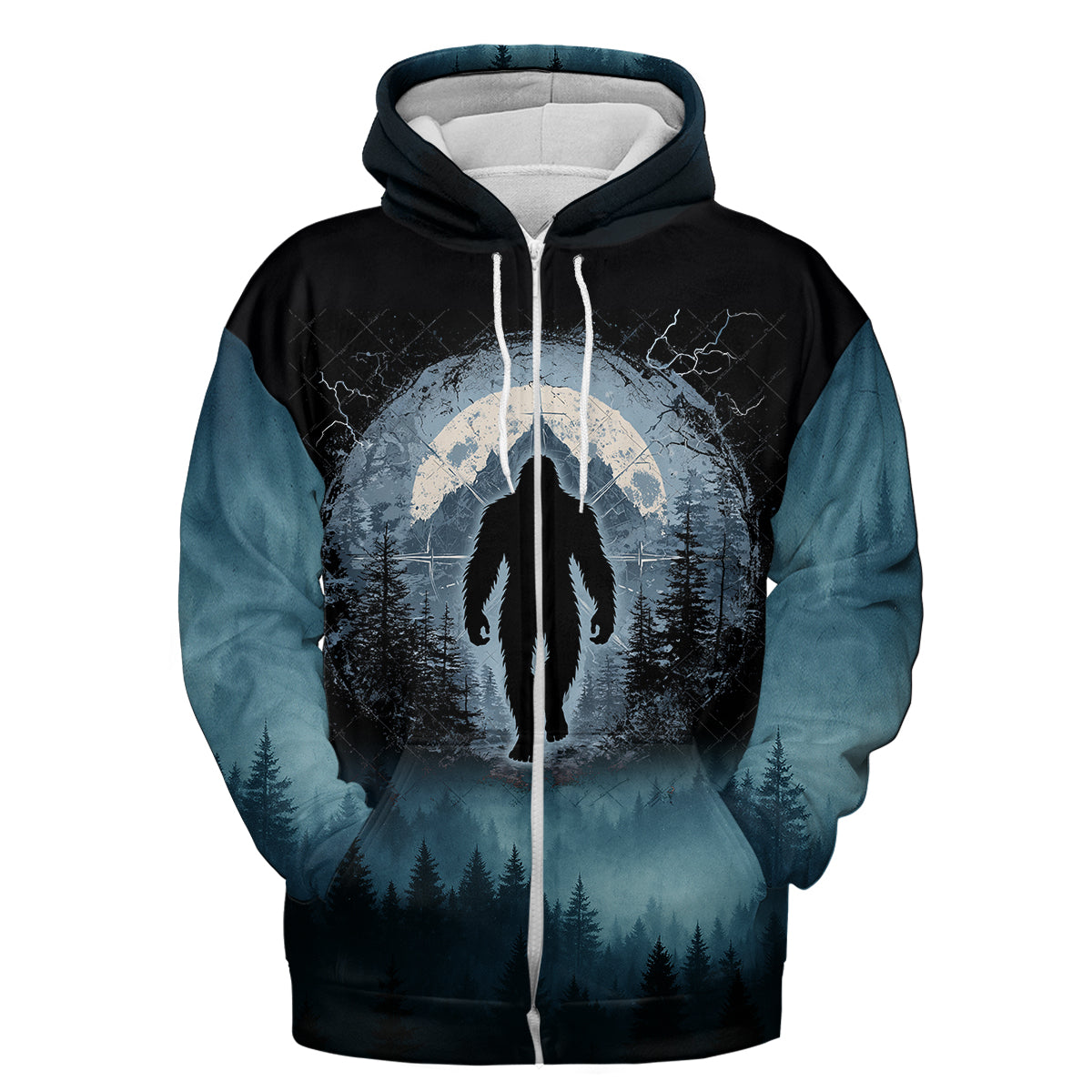 Cool Bigfoot Into The Forest Compass All Over Print Shirt