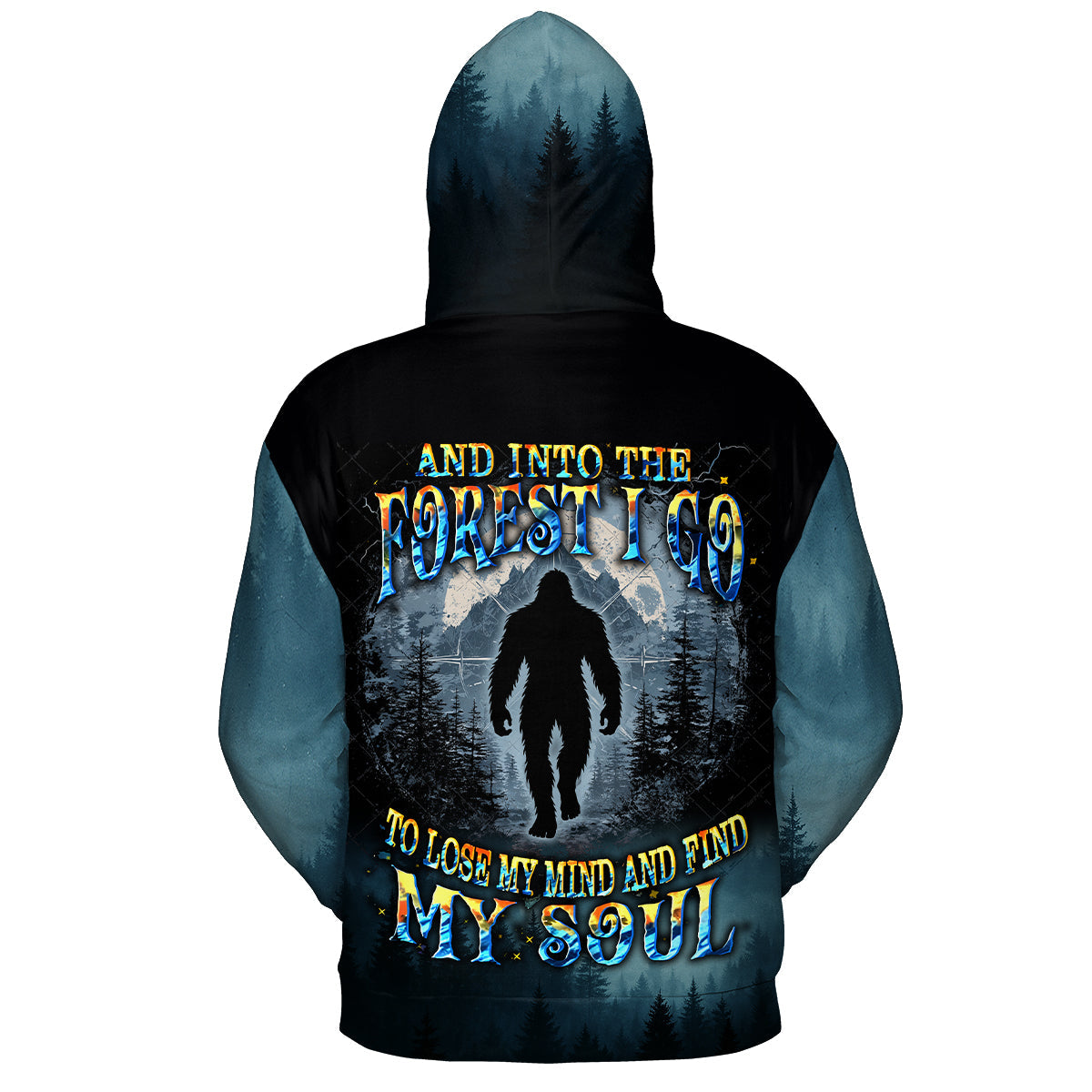 Cool Bigfoot Into The Forest Compass All Over Print Shirt