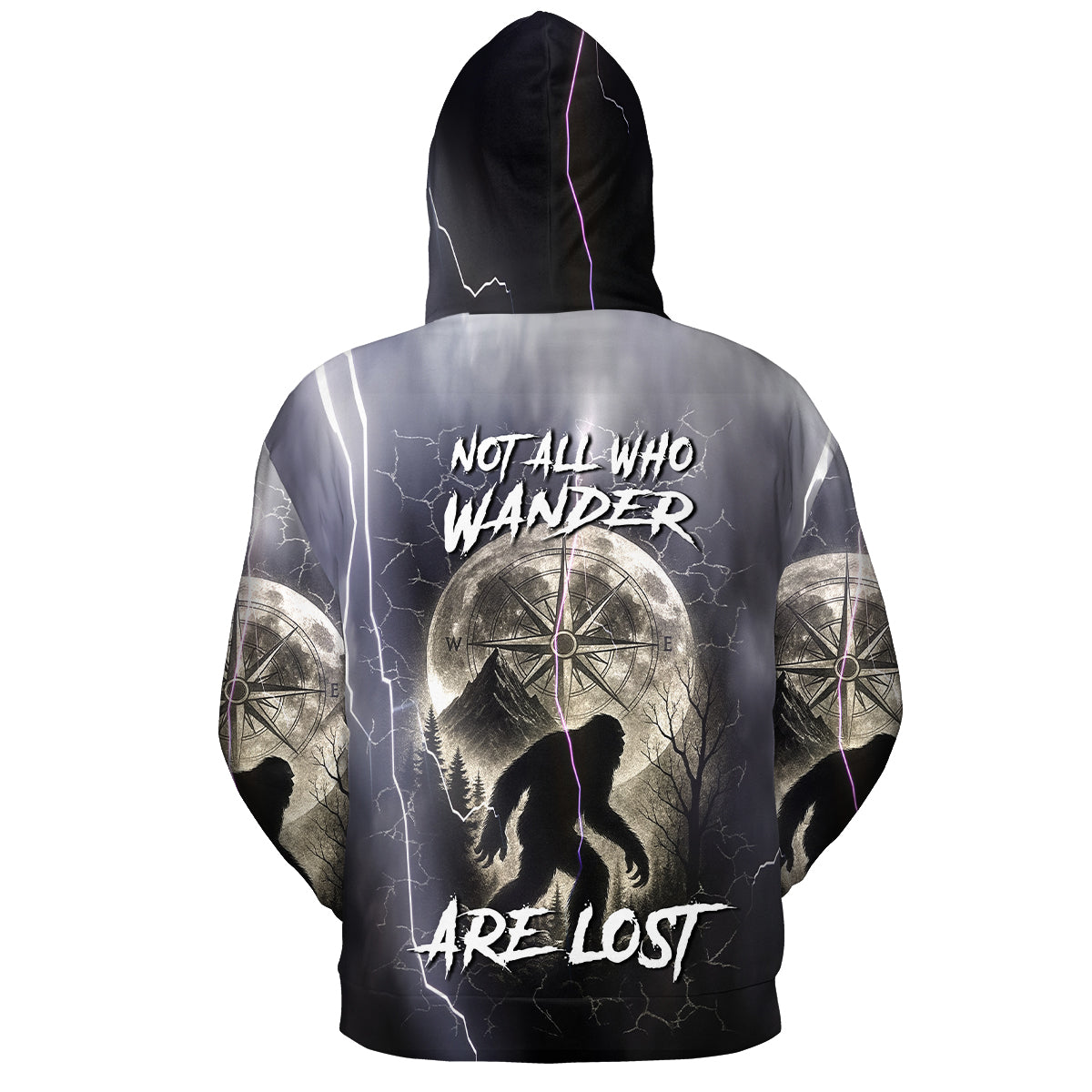 Vintage Bigfoot Not All Who Wander Are Lost Thunder All Over Print Shirt