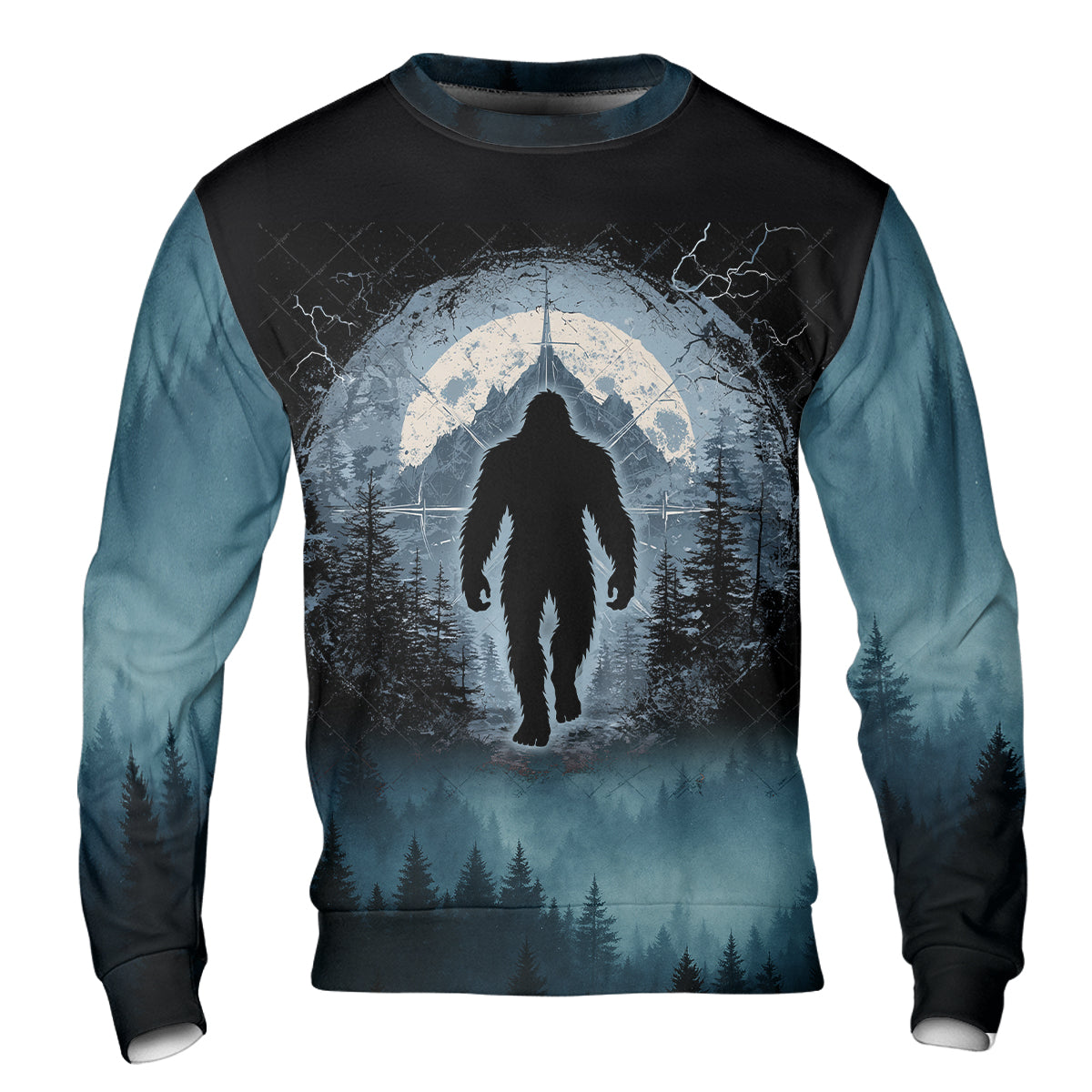 Cool Bigfoot Into The Forest Compass All Over Print Shirt
