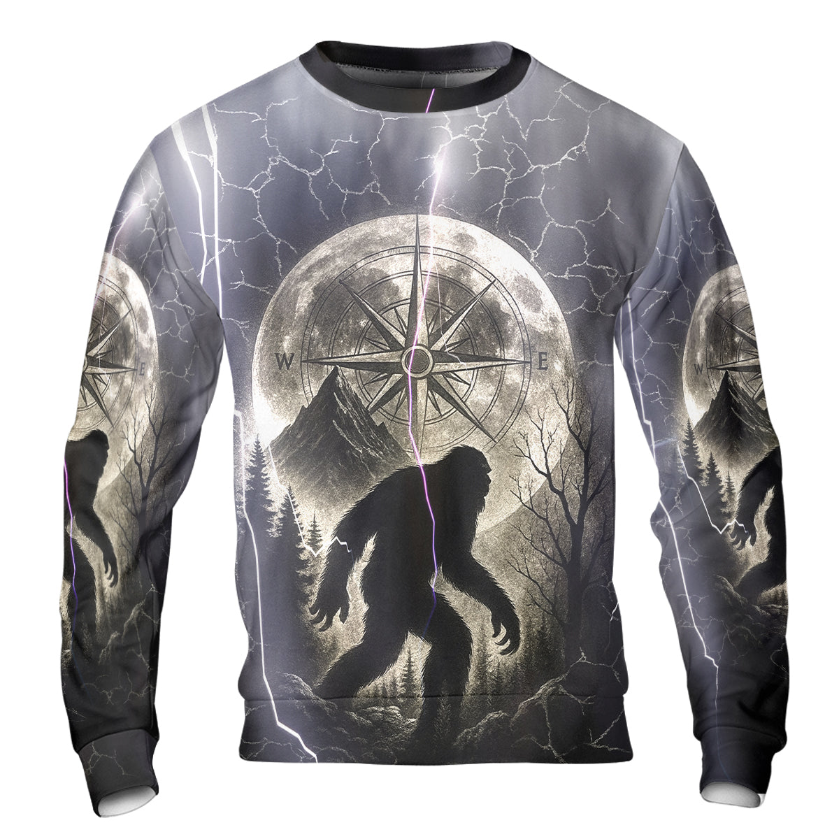 Vintage Bigfoot Not All Who Wander Are Lost Thunder All Over Print Shirt