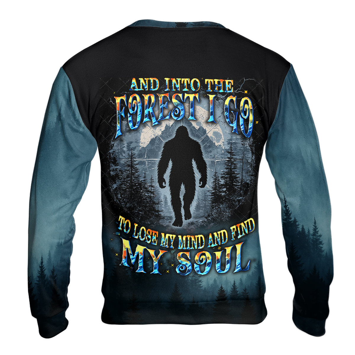 Cool Bigfoot Into The Forest Compass All Over Print Shirt