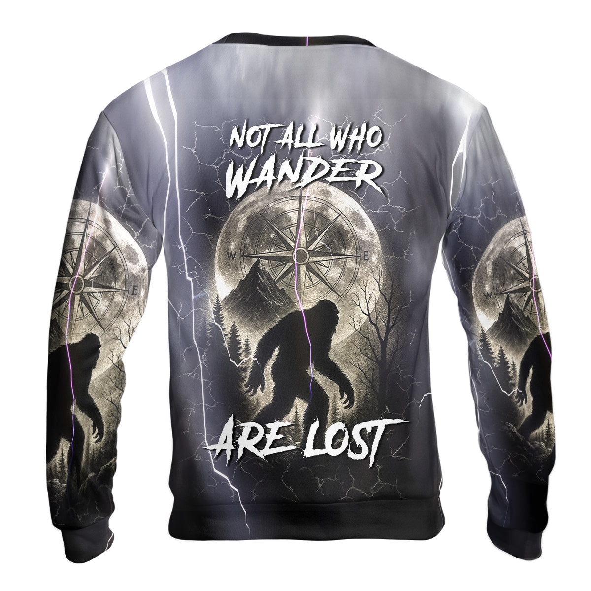 Vintage Bigfoot Not All Who Wander Are Lost Thunder All Over Print Shirt