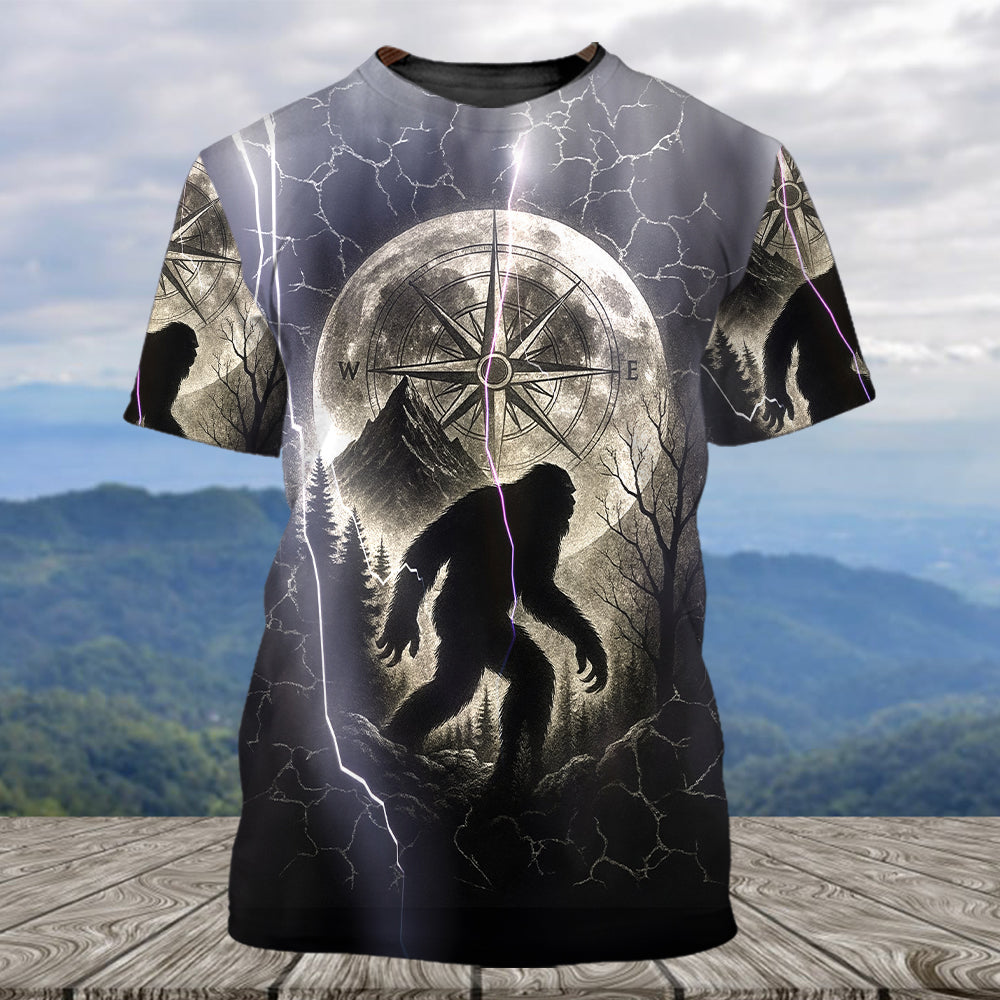 Vintage Bigfoot Not All Who Wander Are Lost Thunder All Over Print Shirt