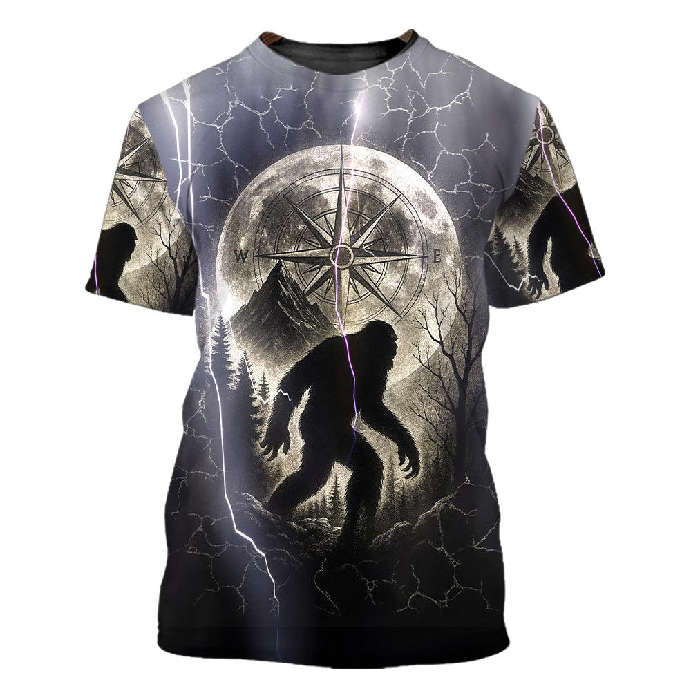 Vintage Bigfoot Not All Who Wander Are Lost Thunder All Over Print Shirt