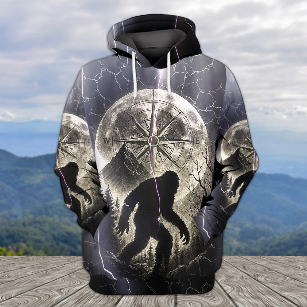 Vintage Bigfoot Not All Who Wander Are Lost Thunder All Over Print Shirt