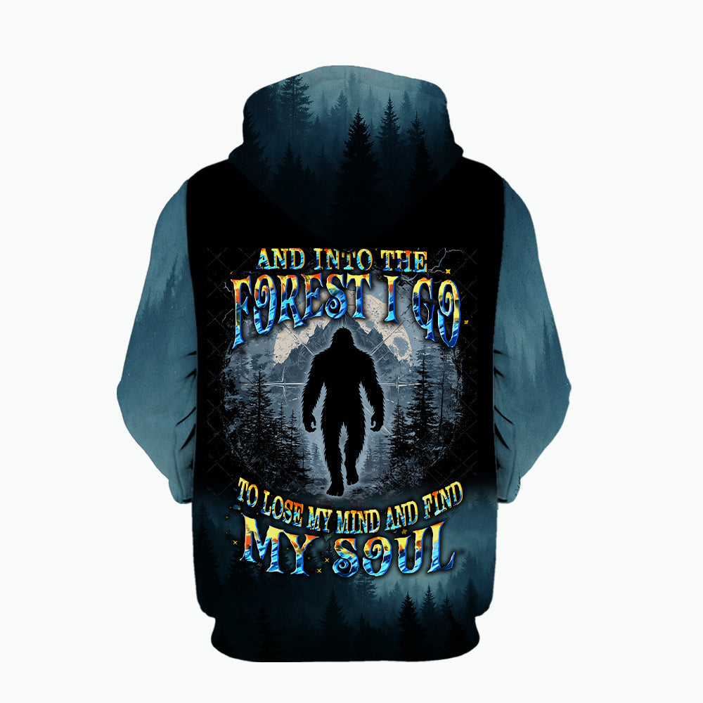 Cool Bigfoot Into The Forest Compass All Over Print Shirt